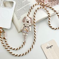 Nouvelle Chaîne de Téléphone en Peluche Chiot Style Forêt 2026, Porte-clés Tressé Fait Main, Sangle de Téléphone Bandoulière Style INS