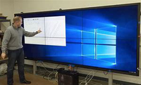 Écran LED de grande taille 4,8 m * 15,6 m, double lumière, pointeur laser, interaction précise à distance, écran LED interactif