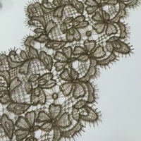 Dentelle française en fil de soie de poisson avec paillettes légères, garniture de dentelle pour robe de mariée, accessoires de soirée