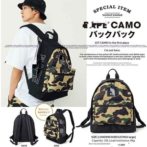 <span class=keywords><strong>Sac</strong></span> à <span class=keywords><strong>dos</strong></span> de voyage décontracté unisexe <span class=keywords><strong>BAPE</strong></span> Camouflage Oxford avec tête d'orang-outan - Product Image 2