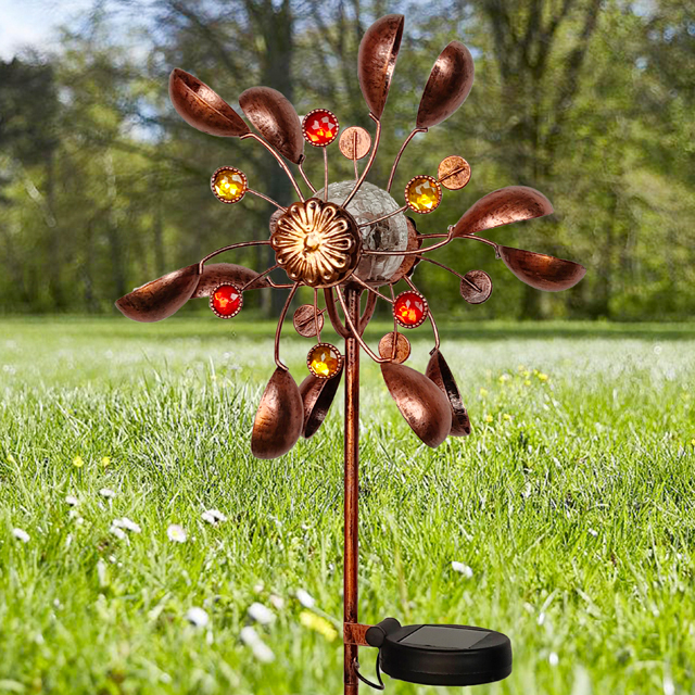 Garden Lighthouse Solar Light Metal Wind