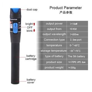 Caneta Laser Vermelho Visual Fault Locator FTTH Fibra Óptica Cable Tester Fiber Identifier Telecom Rede Wired LAN - Product Image 5