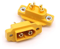 Cable de Extensión de Alimentación XT30 XT60 XT90 con Conector DC para Montaje en Panel a Cable Desnudo 12AWG 20A para Cargador de Batería