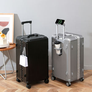 Valise cabine en fer, chariot à bagages, armoire de rangement, bagage cabine avec enveloppe métallique, valise grande taille pour femmes pour les voyages - Product Image 5