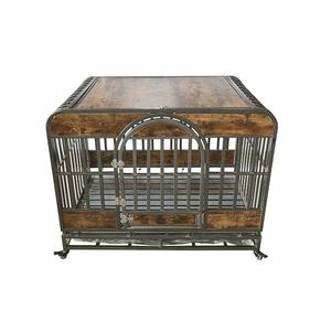 Fabbrica su misura in legno di lusso casa per animali domestici stile gabbia per cani moderna decorazione della casa del gatto con doppia porta - Product Image 2