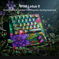 Mechanical One-Handed Gaming Keypad with RGB Backlit TMR Switches USB-C Interface 8000Hz Polling Rate & AI-Powered Software