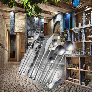 Juego de Cubiertos Occidentales Sostenibles de Acero Inoxidable 304 de Estilo Retro, Cuchillo, Tenedor y Cuchara para Comida Principal, Tenedor para Frutas, Cuchara para Té, Regalo Empresarial - Product Image 3