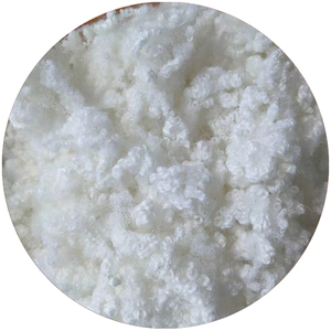 Fibre discontinue de POLYESTER NON siliconée conjuguée creuse blanche recyclée de 7DX64MM/HCS 7DX64MM - Product Image 2