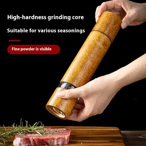<span class=keywords><strong>Moulin</strong></span> à <span class=keywords><strong>poivre</strong></span> manuel à usage domestique en bois massif pot à épices en chêne transparent bouteille d'assaisonnement pour sel de mer <span class=keywords><strong>poivre</strong></span> de <span class=keywords><strong>Sichuan</strong></span> <span class=keywords><strong>poivre</strong></span> noir - Product Image 3