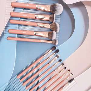 YRX 14 pièces Orange rose <span class=keywords><strong>tendre</strong></span> <span class=keywords><strong>Pastel</strong></span> outils de beauté outils de maquillage accessoire de maquillage pratique Original usine pinceau de maquillage personnalisé - Product Image 2