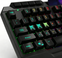 Clavier de jeu filaire OEM ODM personnalisé à 104 touches, taille standard, rétroéclairage RVB, clavier USB