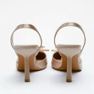 Women Sandals Latest Ladies Designs New Sandals High <strong>Heel</strong> Women Pumps China <strong>champagne</strong> pink Elegant High <strong>Heels</strong> with Rhinestones - Product Image 3
