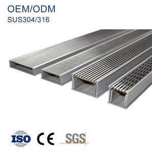 Yüksek Kalite 304/316 Paslanmaz Çelik Lineer Duş Gideri Banyo Zemin Gideri Kama Tel Izgara CE Sertifikalı Zemin Izgarası - Product Image 1