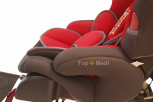 รถเข็นเด็กพับได้ สีแดงและสีเทา พร้อมพนักพิงปรับได้ สำหรับใช้งานกลางแจ้ง - Product Image 5