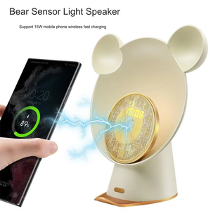 Nouveaux produits 2026 Haut-parleur 4-en-1 Cadeaux d'affaires Chargeur <span class=keywords><strong>sans</strong></span> <span class=keywords><strong>fil</strong></span> rapide avec veilleuse et horloge Cadeaux pour enfants - Product Image 6