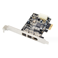 3-Port PCIE ke 1394 kartu dengan Firewire 1394B & 1394A TI XIO2213A Chipset dalam persediaan
