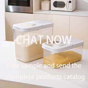 Contenedor de Almacenamiento de Arroz y Harina de Plástico PET Grande ANYA, Dispensador Hermético Estrecho para Granos y Cereales, Organizador de Despensa de Cocina - Product Image 6