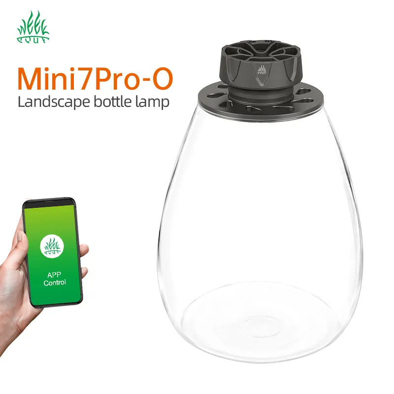 WEEK AQUA Mini7Pro-O LEDマイクロランドスケープ照明COB6500k 4000k 2700kモス多肉植物ランプのマイクロランドスケープガラス花瓶