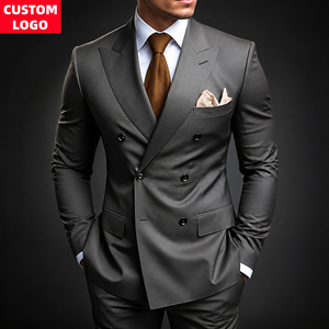 Abito da <span class=keywords><strong>uomo</strong></span> su misura a 2 pezzi <span class=keywords><strong>doppiopetto</strong></span> slim fit per matrimonio, ballo di fine anno, cena, banchetto - Product Image 1