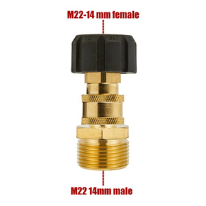 Kit d'adaptateurs pour nettoyeur haute pression Stm, M22 à 1/4, connexion rapide en laiton, robuste, pour le nettoyage à l'eau froide - Product Image 5