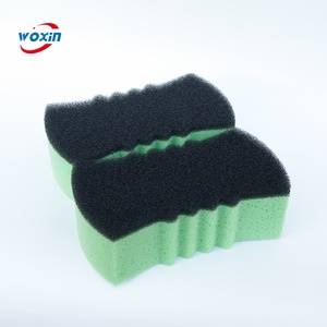 Éponge de lavage de voiture Woxin double couche composite de haute qualité, noire et verte, absorption d'eau de 500 % à 750 %, douce pour un nettoyage efficace des véhicules - Product Image 2
