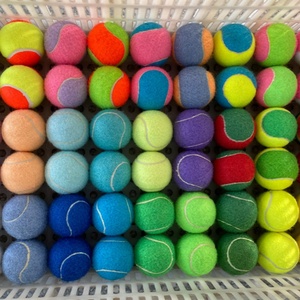 Palla da Tennis per Addestramento Professionale Zoyi Pet Serie Colori Macaron, Giocattolo da Masticare in Fibra Sintetica ad Alta Elasticità e Durevole per Cani e Gatti - Product Image 6