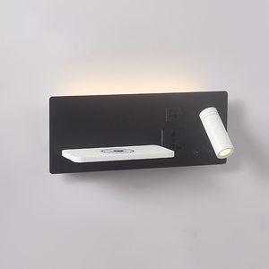 Khách sạn hiện đại cạnh giường ngủ Đèn đọc sách với USB không dây sạc Đèn tường Nhôm Cơ thể ROHS chứng nhận phong cách đơn giản - Product Image 5