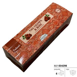 Bastoncini d'Incenso Tulasi Nag Champa & Rosa, Confezione da 6, 15g Ciascuno - Product Image 1