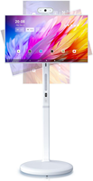 Televisor Inteligente Interactivo de 32 Pulgadas y 1080p |   Monitor Táctil Android con Panel Giratorio, Soporte de Pie para Exteriores, Autoservicio Comercial
