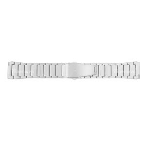 Vintage White Stainless Steel Watch <b>Strap</b> Band Breathable Feature for Watch 22mm Band Length Deployant Clasp - Product Image 2