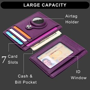 High End Crazy Horse Leather <b>Wallet</b> for Tag <b>RFID</b> <b>Blocking</b> Minimalist Slim Card Pocket <b>Wallet</b> - Product Image 2