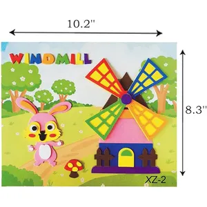 3D สติกเกอร์โฟม EVA สำหรับเด็กวัยหัดเดิน-DIY สติกเกอร์ภาพวาดสัตว์การ์ตูนสติกเกอร์วาดภาพศิลปะชั้นเรียนแบบเคลื่อนย้ายได้และหมุนได้