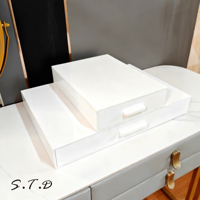 Boîte de rangement en plastique pour ordinateur de bureau, support surélevé, tiroirs transparents, combinaisons multi-niveaux, boîte à cosmétiques empilable, style japonais
