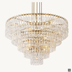 Lustre rond à étages Marignan en cristal CO, design moderne, luxueux et très demandé, pour salle à manger - Product Image 3