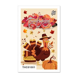 Pestañas de extracción de una ventana Billetes de juego Papel Impresión digital Tema personalizado del Día de Acción de Gracias Diseño gratuito - Product Image 2