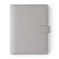 Accessoire idéal en gros PU cuir organisateur affaires dossier agenda impression personnalisée liant a5 a6 dur 6 anneaux cahier