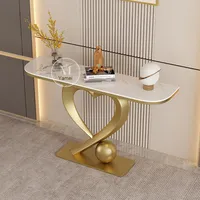 Lampe de table de console de dalle de roche minimaliste moderne de style italien armoire d'entrée de luxe avec étui à bande de porte pour le salon