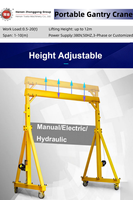 Grue portique portative réglable certifiée CE, capacité 1-8 tonnes, machine de levage à hauteur réglable, moteurs électriques et palans personnalisables