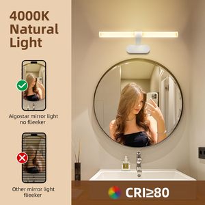 Aigostar 6W luci a specchio 40CM moderna da parete con 4000K LED Wireless a LED IP44 impermeabili da 600LM luci da immagine - Product Image 2