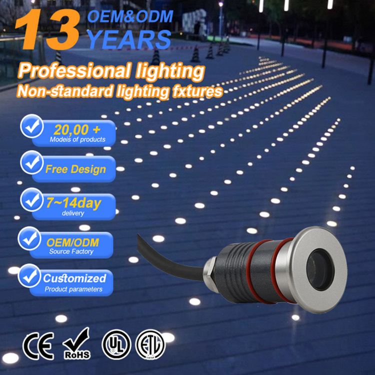 LED Underground Lamp for Swimming Pools Stainless Steel with Water-Resistant Features IP68 Recessed for Landscape Lighting