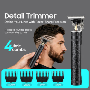 เครื่องตัดผมไฟฟ้าแบบมืออาชีพ 3 in 1  ทำจากสแตนเลส  แบบชาร์จได้ พร้อมใบมีดปรับระดับได้ สำหรับใช้ในบ้านและนอกบ้าน - Product Image 4