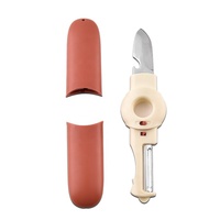Dubbele Kop Fruit- en Groenteschiller 3-in-1 Kampeer Schiltool met Kunststof Handvat Keukenhulpje