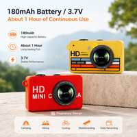 Nouveauté : Caméra d'action portable 16,6g, vidéo HD 1080P, écran IPS 0,96 pouces, rechargeable Type-C, mini-enregistreur pour animaux de compagnie et cyclistes