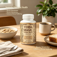 Capsules de Yerba Maté Pur OEM, Complément Herbal Quotidien pour le Bien-être, 60 Gélules pour l'Énergie et la Vitalité