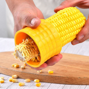 <b>Kitchen</b> <b>Accessories</b> Convenient Corn Peeling Tool Stainless Steel Corn Planer Plastic Corn Kernel Separator - Product Image 1