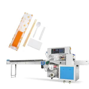 Hot sale maquina de embalagem fully automatic horizontal wrapping packing machine chopstick packing machine