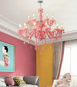 Macaron Rose cristal <span class=keywords><strong>lustre</strong></span> pour chambre D'enfants de luxe <span class=keywords><strong>lustre</strong></span> lampe tube - Product Image 2