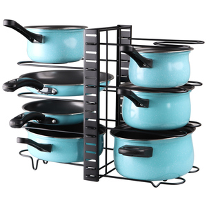 Storage Kitchen Kitchenkitchen Fry Pan Storage Pot Lid Rack Kitchen Organizer Pan Cover Rack Holder With Double Sided Rack Storage Holder