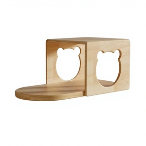 บ้านแมวติดผนังทรงหกเหลี่ยมสุดหรู ทำจากไม้เนื้อแข็ง สำหรับแมวในบ้าน - Product Image 3