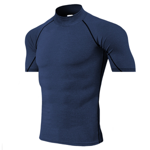 <span class=keywords><strong>T</strong></span>-<span class=keywords><strong>Shirt</strong></span> a Compressione 90% Poliestere 10% Spandex con Logo Personalizzato Abbigliamento da Allenamento per Basket Calcio Training Sport <span class=keywords><strong>Palestra</strong></span> - Product Image 3